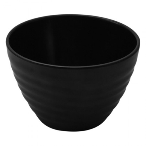 Black Melamine Rippled Bowl diam. 140x90mm 650ml TB1553